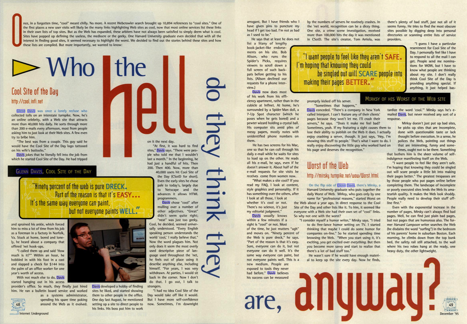 Internet Underground magazine, Vol. 1 No. 1